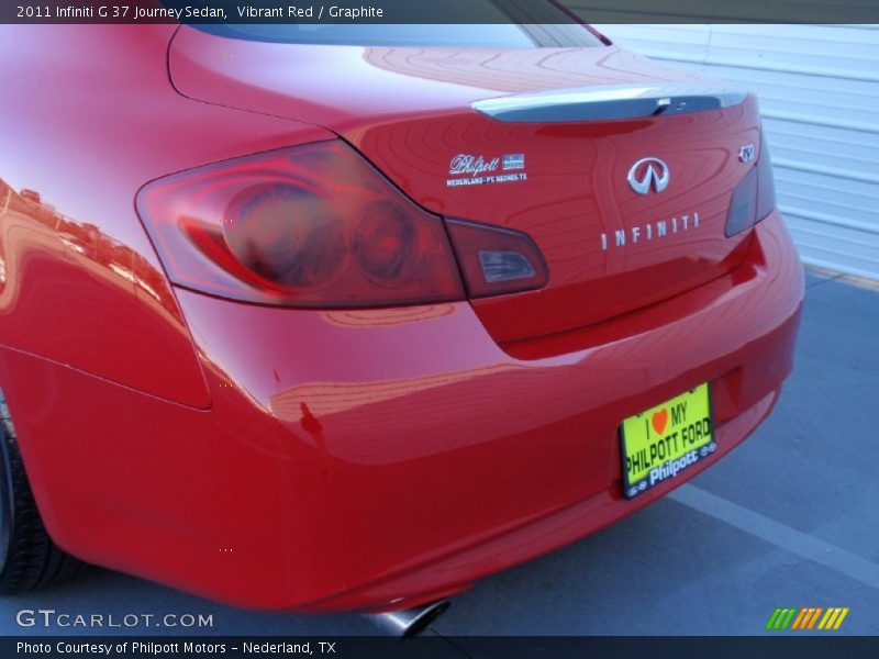 Vibrant Red / Graphite 2011 Infiniti G 37 Journey Sedan