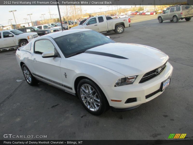 Performance White / Charcoal Black 2012 Ford Mustang V6 Premium Coupe