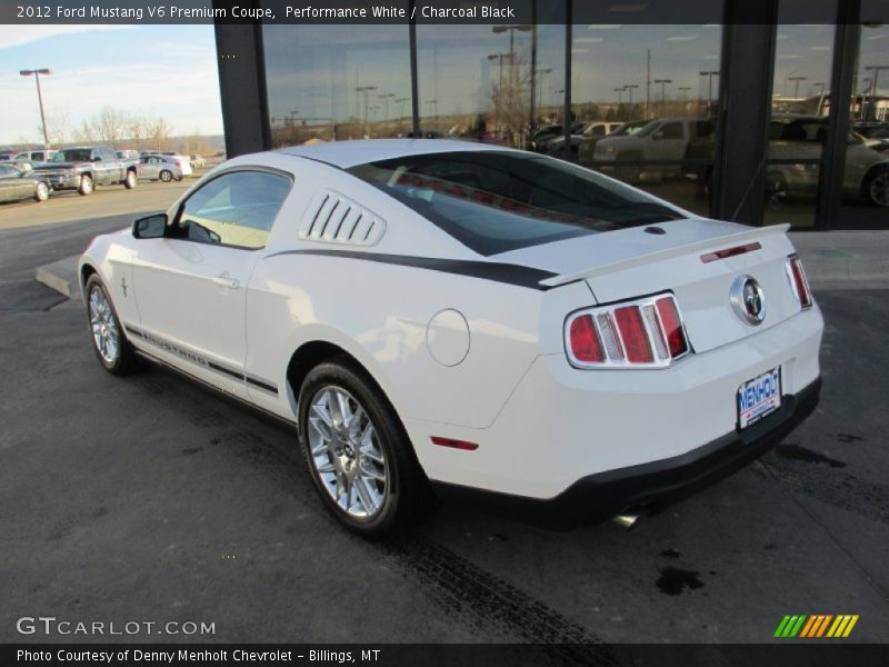 Performance White / Charcoal Black 2012 Ford Mustang V6 Premium Coupe