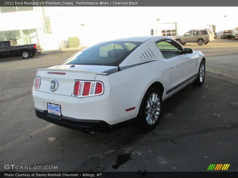Performance White / Charcoal Black 2012 Ford Mustang V6 Premium Coupe