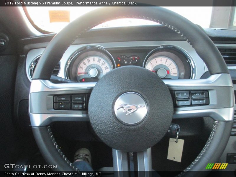 Performance White / Charcoal Black 2012 Ford Mustang V6 Premium Coupe
