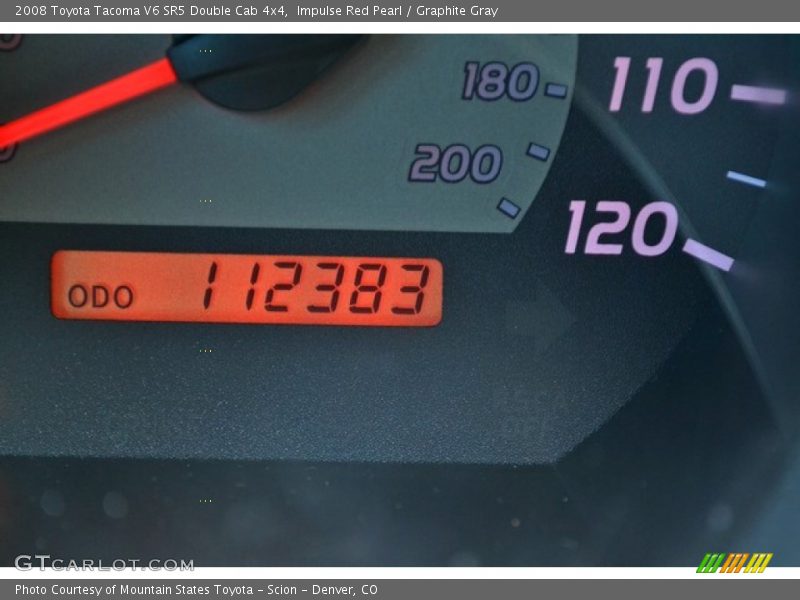 Impulse Red Pearl / Graphite Gray 2008 Toyota Tacoma V6 SR5 Double Cab 4x4