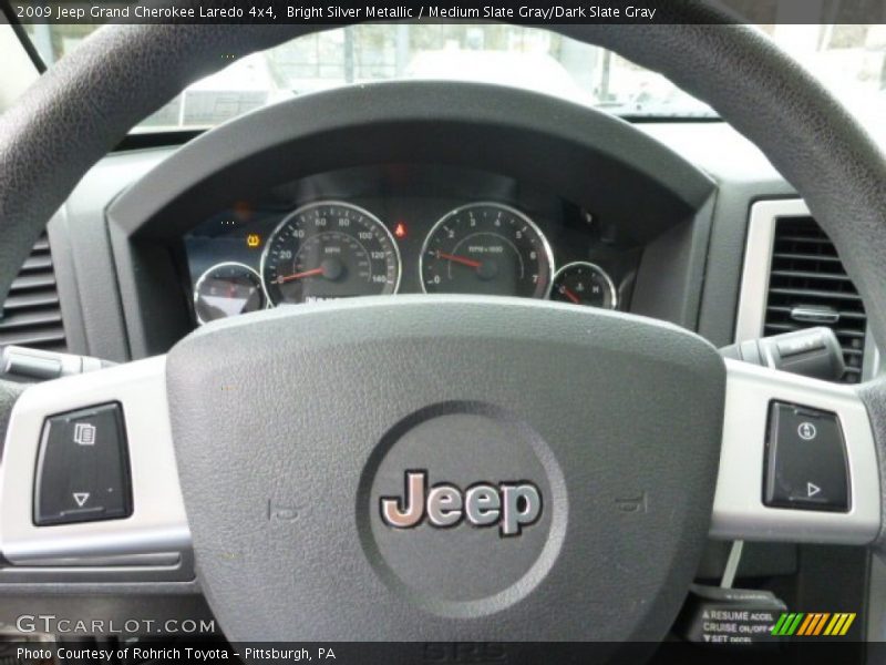 Bright Silver Metallic / Medium Slate Gray/Dark Slate Gray 2009 Jeep Grand Cherokee Laredo 4x4