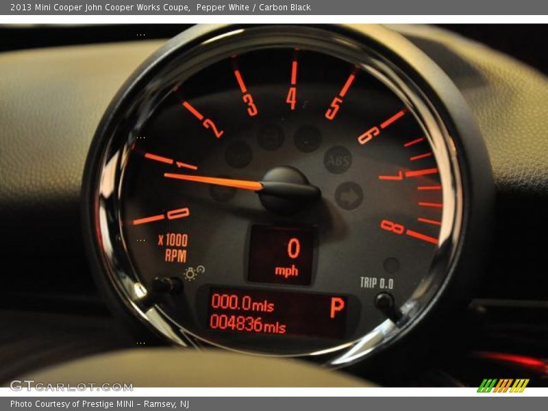 Pepper White / Carbon Black 2013 Mini Cooper John Cooper Works Coupe