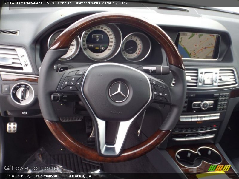 Diamond White Metallic / Black 2014 Mercedes-Benz E 550 Cabriolet