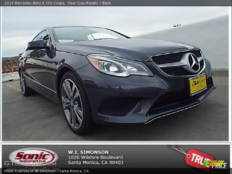 Steel Gray Metallic / Black 2014 Mercedes-Benz E 350 Coupe