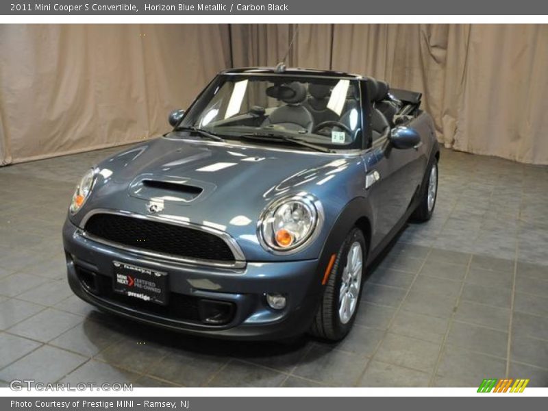 Horizon Blue Metallic / Carbon Black 2011 Mini Cooper S Convertible