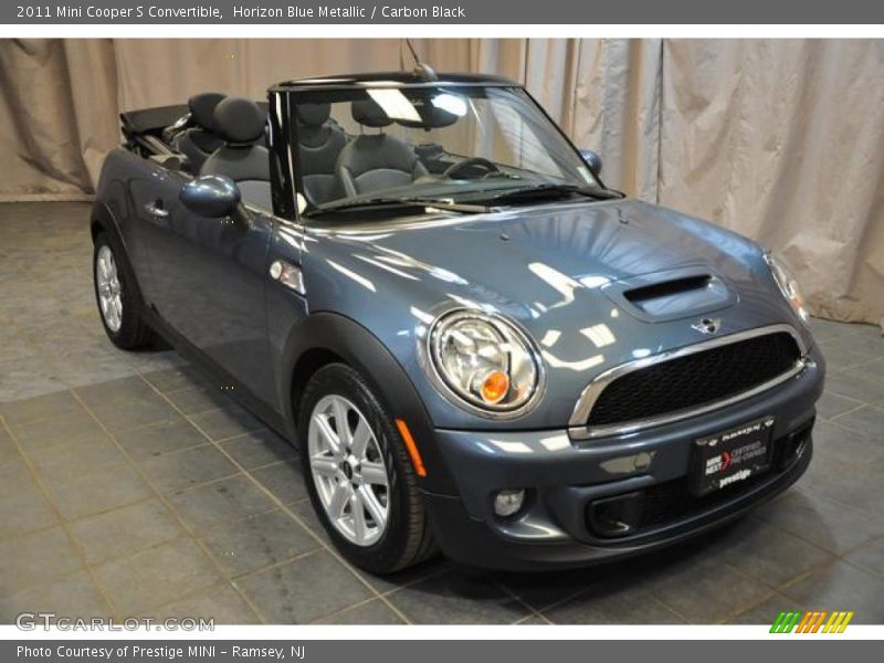 Horizon Blue Metallic / Carbon Black 2011 Mini Cooper S Convertible