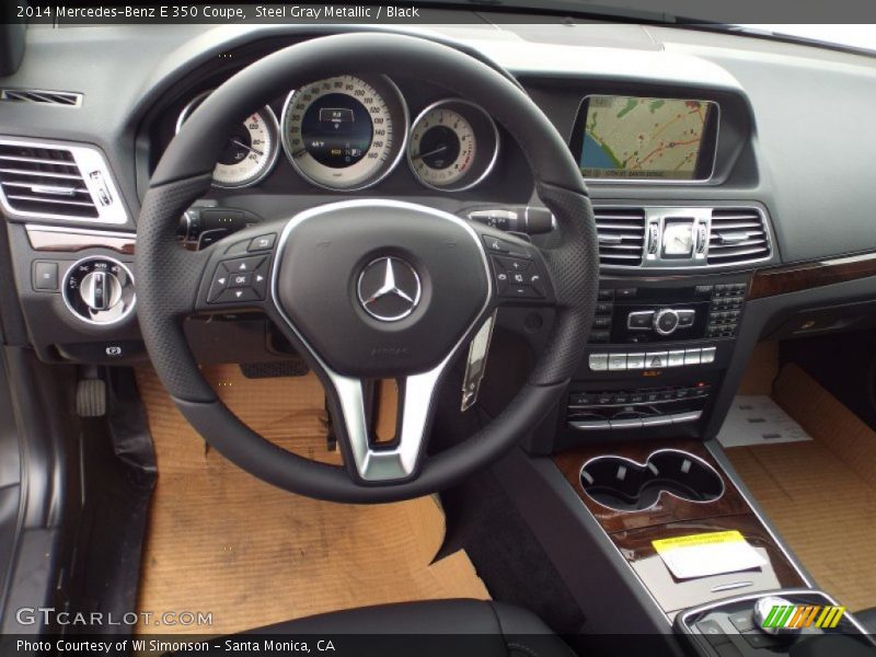 Steel Gray Metallic / Black 2014 Mercedes-Benz E 350 Coupe