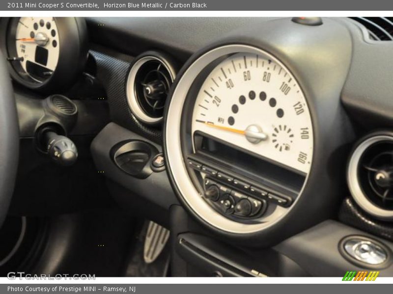 Horizon Blue Metallic / Carbon Black 2011 Mini Cooper S Convertible