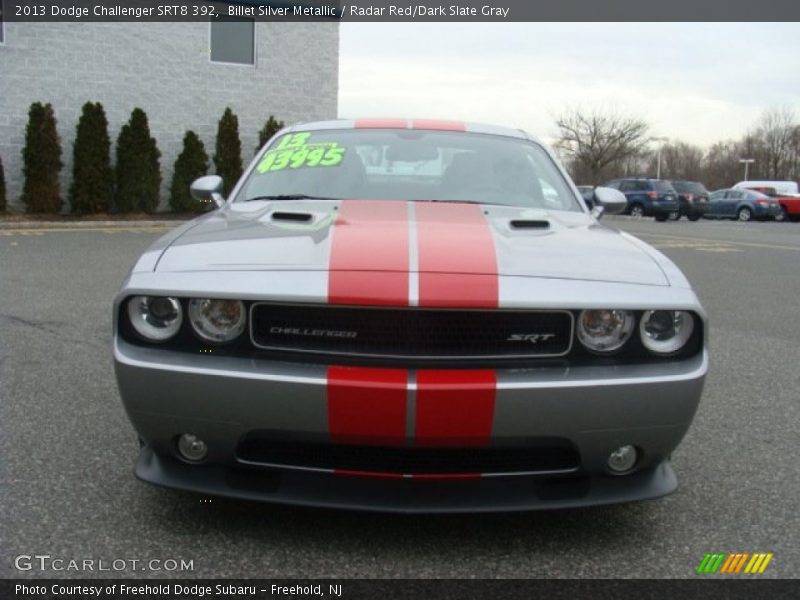 Billet Silver Metallic / Radar Red/Dark Slate Gray 2013 Dodge Challenger SRT8 392