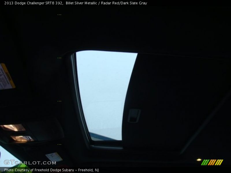 Billet Silver Metallic / Radar Red/Dark Slate Gray 2013 Dodge Challenger SRT8 392