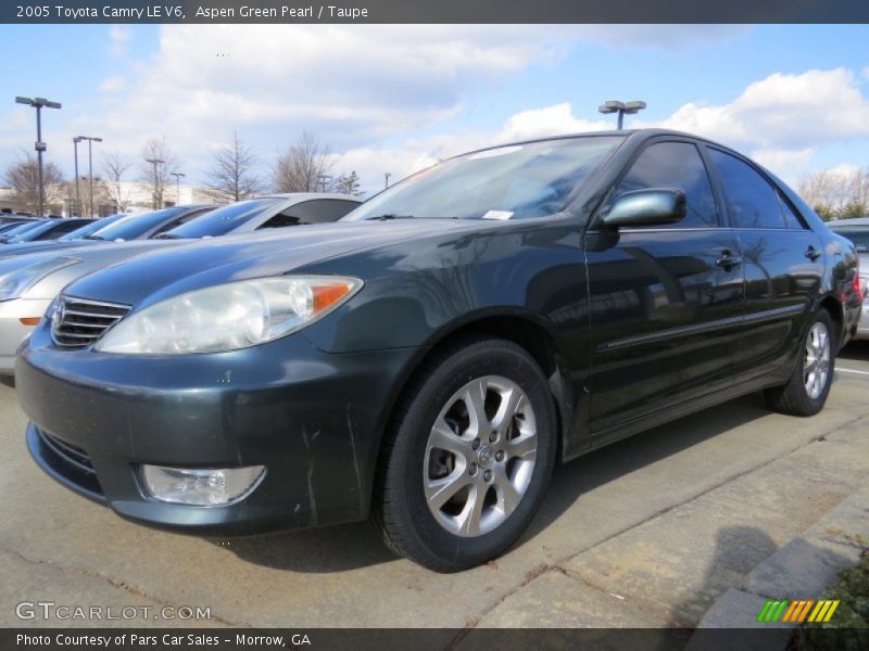 Aspen Green Pearl / Taupe 2005 Toyota Camry LE V6