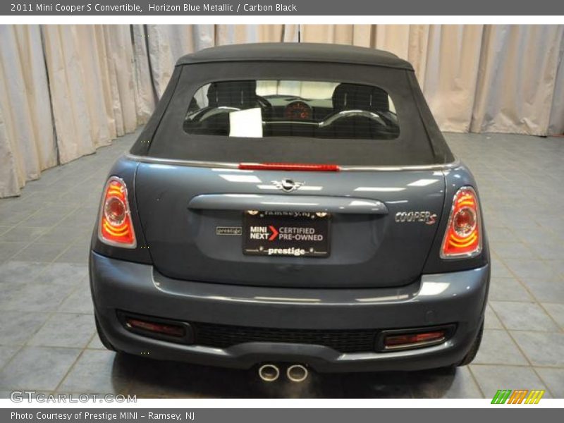 Horizon Blue Metallic / Carbon Black 2011 Mini Cooper S Convertible