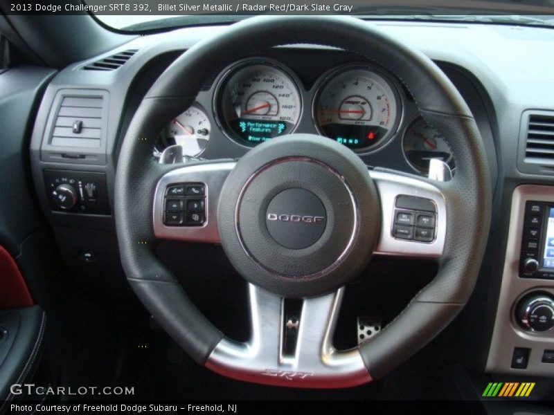 Billet Silver Metallic / Radar Red/Dark Slate Gray 2013 Dodge Challenger SRT8 392
