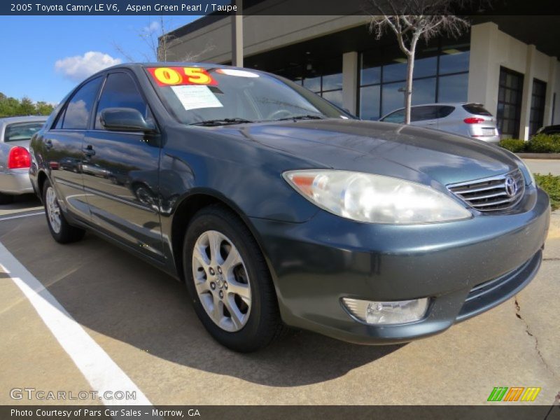 Aspen Green Pearl / Taupe 2005 Toyota Camry LE V6