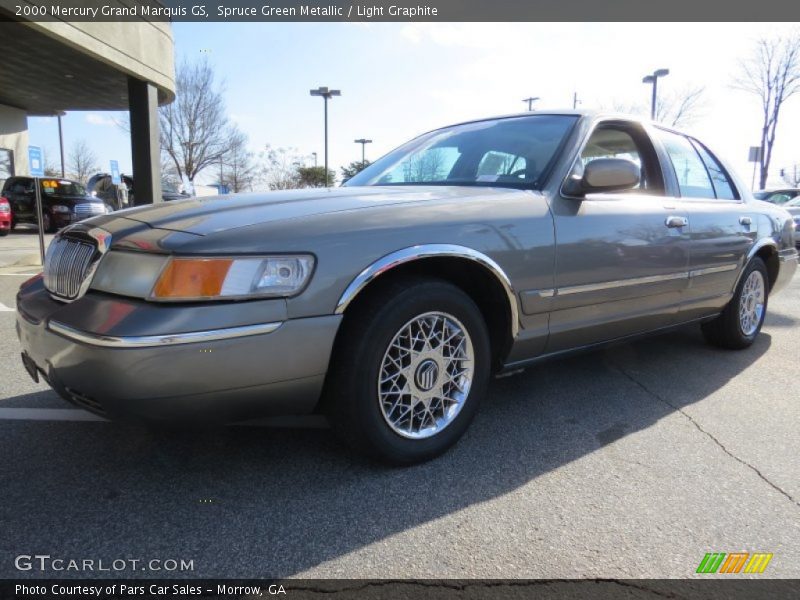 Spruce Green Metallic / Light Graphite 2000 Mercury Grand Marquis GS