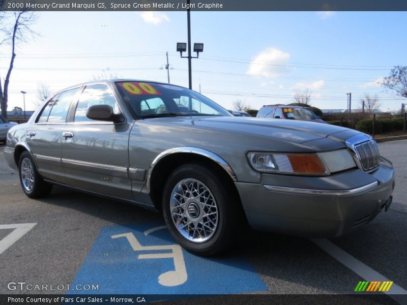 Spruce Green Metallic / Light Graphite 2000 Mercury Grand Marquis GS