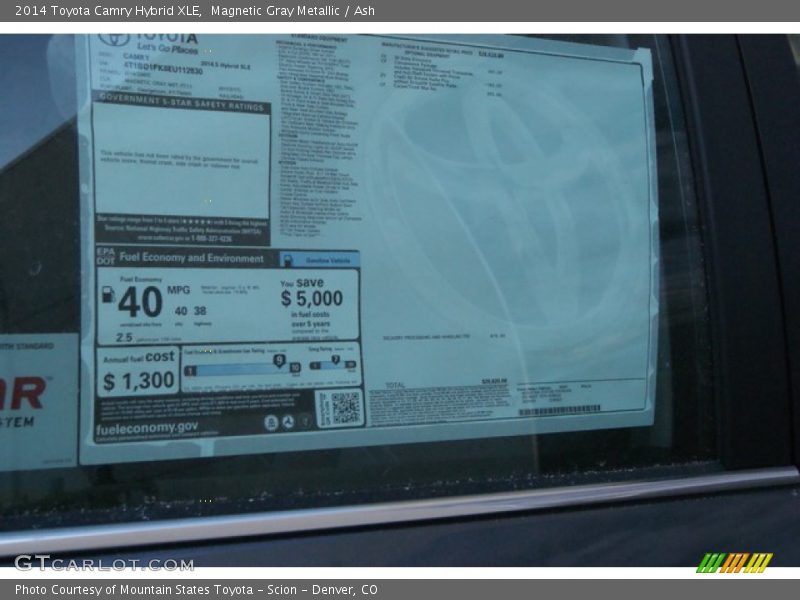 Magnetic Gray Metallic / Ash 2014 Toyota Camry Hybrid XLE