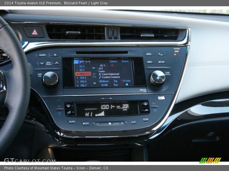 Blizzard Pearl / Light Gray 2014 Toyota Avalon XLE Premium