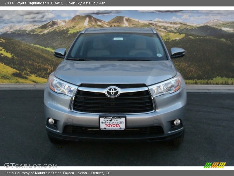 Silver Sky Metallic / Ash 2014 Toyota Highlander XLE AWD
