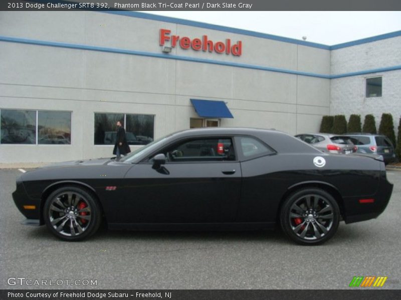 Phantom Black Tri-Coat Pearl / Dark Slate Gray 2013 Dodge Challenger SRT8 392