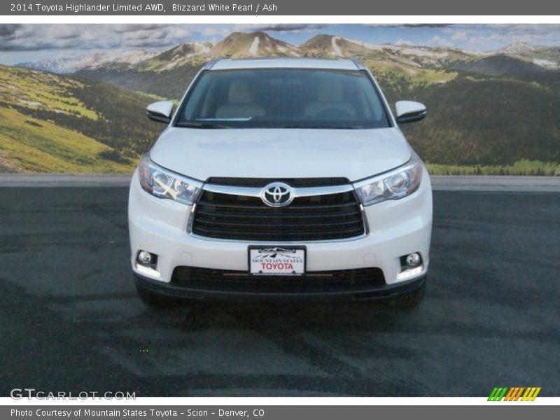 Blizzard White Pearl / Ash 2014 Toyota Highlander Limited AWD