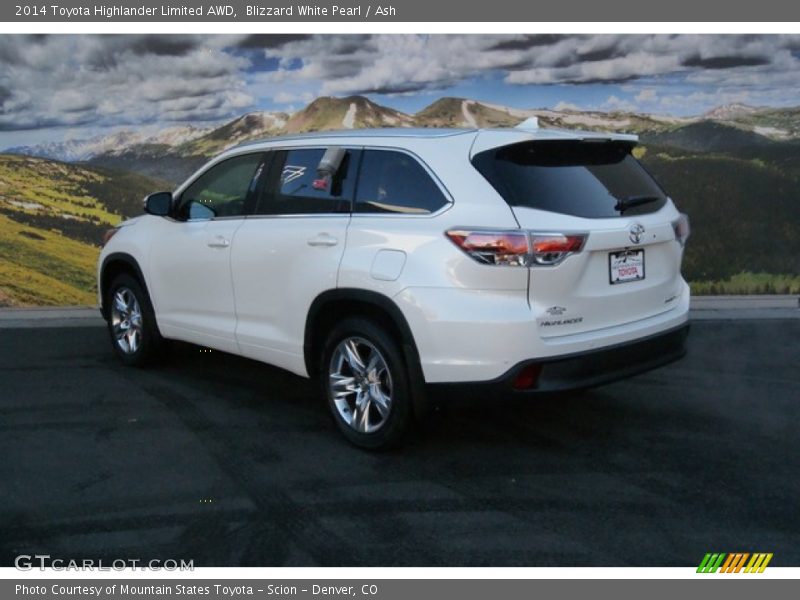 Blizzard White Pearl / Ash 2014 Toyota Highlander Limited AWD