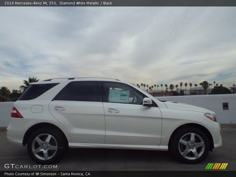 Diamond White Metallic / Black 2014 Mercedes-Benz ML 350