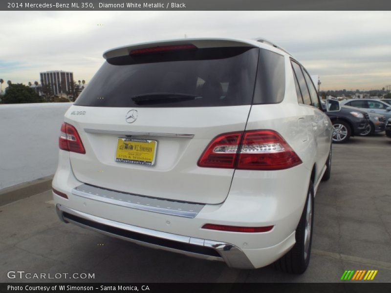 Diamond White Metallic / Black 2014 Mercedes-Benz ML 350