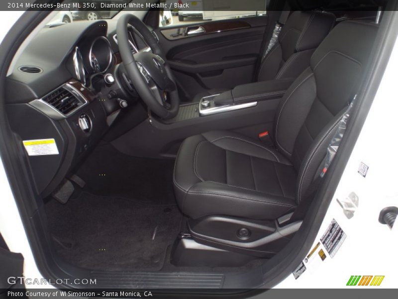 Diamond White Metallic / Black 2014 Mercedes-Benz ML 350