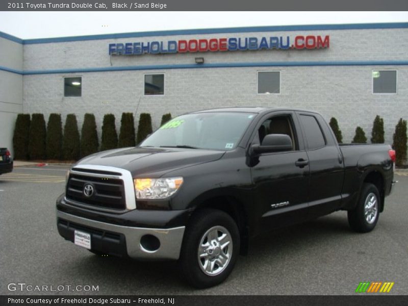 Black / Sand Beige 2011 Toyota Tundra Double Cab