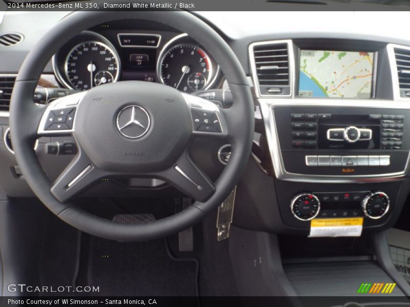 Diamond White Metallic / Black 2014 Mercedes-Benz ML 350