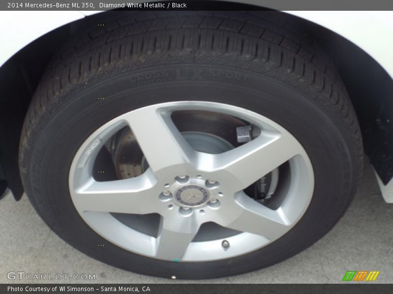 Diamond White Metallic / Black 2014 Mercedes-Benz ML 350