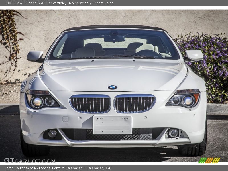 Alpine White / Cream Beige 2007 BMW 6 Series 650i Convertible