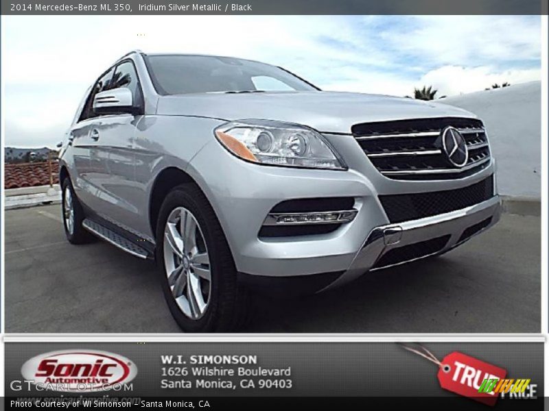 Iridium Silver Metallic / Black 2014 Mercedes-Benz ML 350