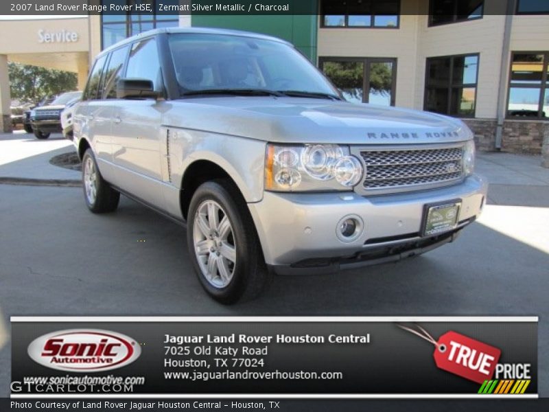 Zermatt Silver Metallic / Charcoal 2007 Land Rover Range Rover HSE