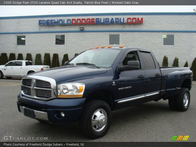Patriot Blue Pearl / Medium Slate Gray 2006 Dodge Ram 3500 Laramie Quad Cab 4x4 Dually