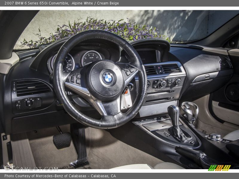Alpine White / Cream Beige 2007 BMW 6 Series 650i Convertible