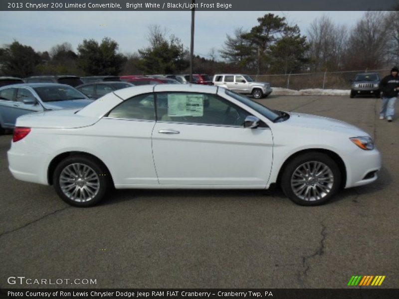 Bright White / Black/Light Frost Beige 2013 Chrysler 200 Limited Convertible