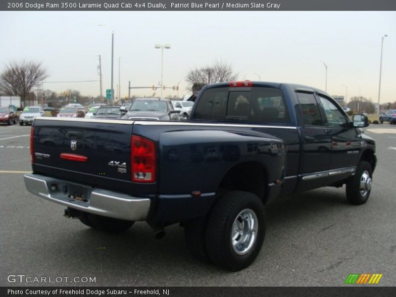 Patriot Blue Pearl / Medium Slate Gray 2006 Dodge Ram 3500 Laramie Quad Cab 4x4 Dually