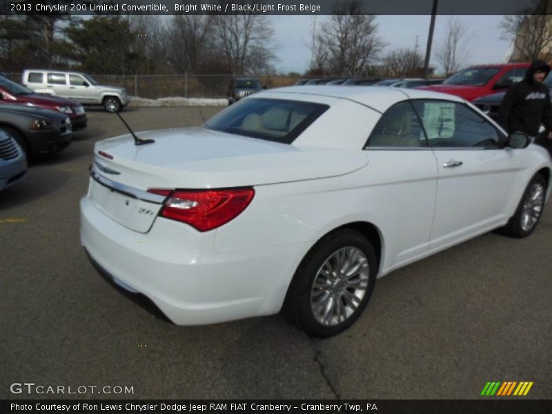 Bright White / Black/Light Frost Beige 2013 Chrysler 200 Limited Convertible