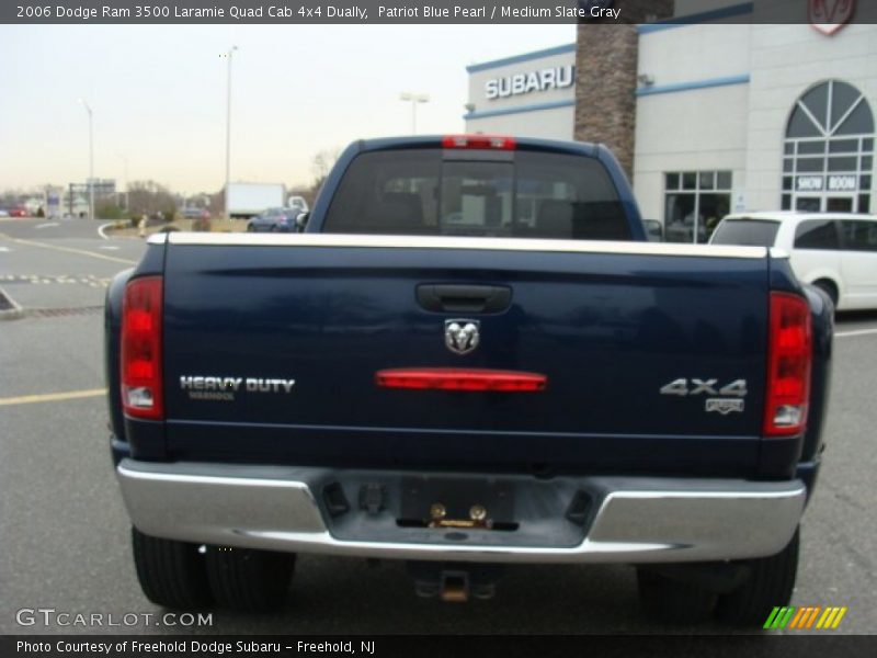 Patriot Blue Pearl / Medium Slate Gray 2006 Dodge Ram 3500 Laramie Quad Cab 4x4 Dually