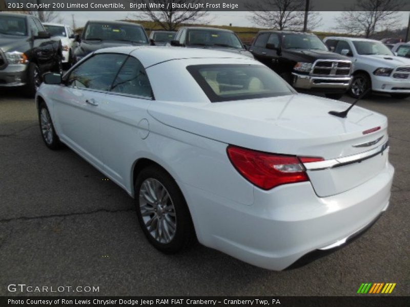 Bright White / Black/Light Frost Beige 2013 Chrysler 200 Limited Convertible