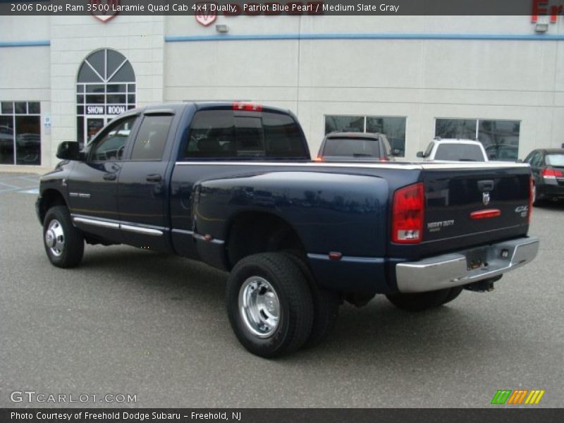 Patriot Blue Pearl / Medium Slate Gray 2006 Dodge Ram 3500 Laramie Quad Cab 4x4 Dually
