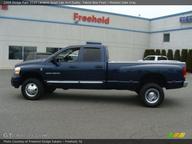 Patriot Blue Pearl / Medium Slate Gray 2006 Dodge Ram 3500 Laramie Quad Cab 4x4 Dually