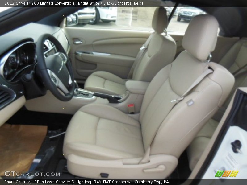 Bright White / Black/Light Frost Beige 2013 Chrysler 200 Limited Convertible