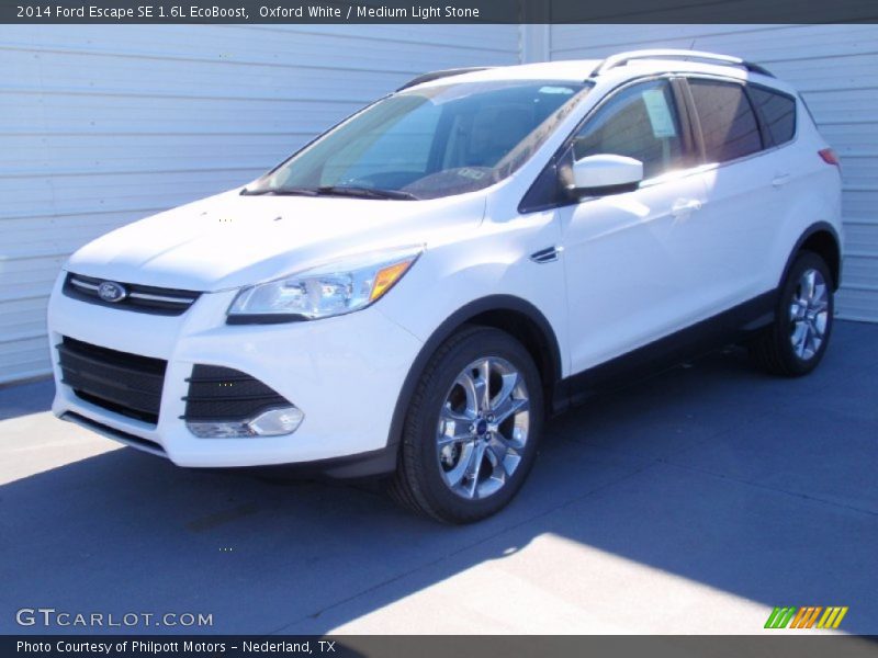 Oxford White / Medium Light Stone 2014 Ford Escape SE 1.6L EcoBoost