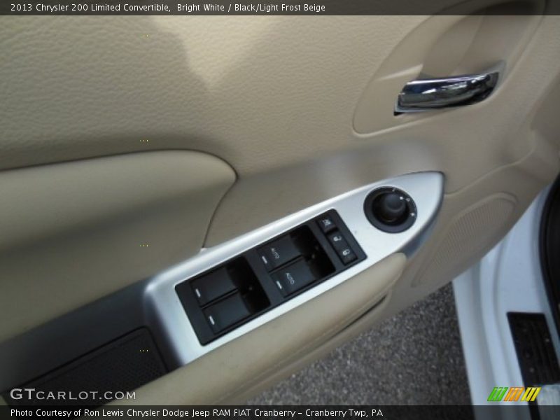 Bright White / Black/Light Frost Beige 2013 Chrysler 200 Limited Convertible
