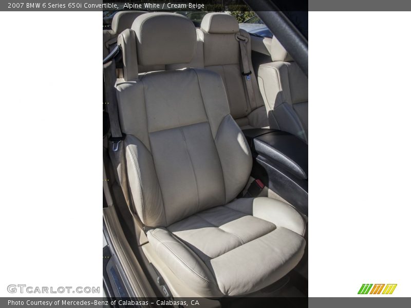Alpine White / Cream Beige 2007 BMW 6 Series 650i Convertible